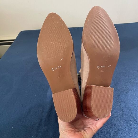 Steve Madden Zenna Taupe Leather Ankle Boots w/Silver Studs size 9.5M - Picture 8 of 11